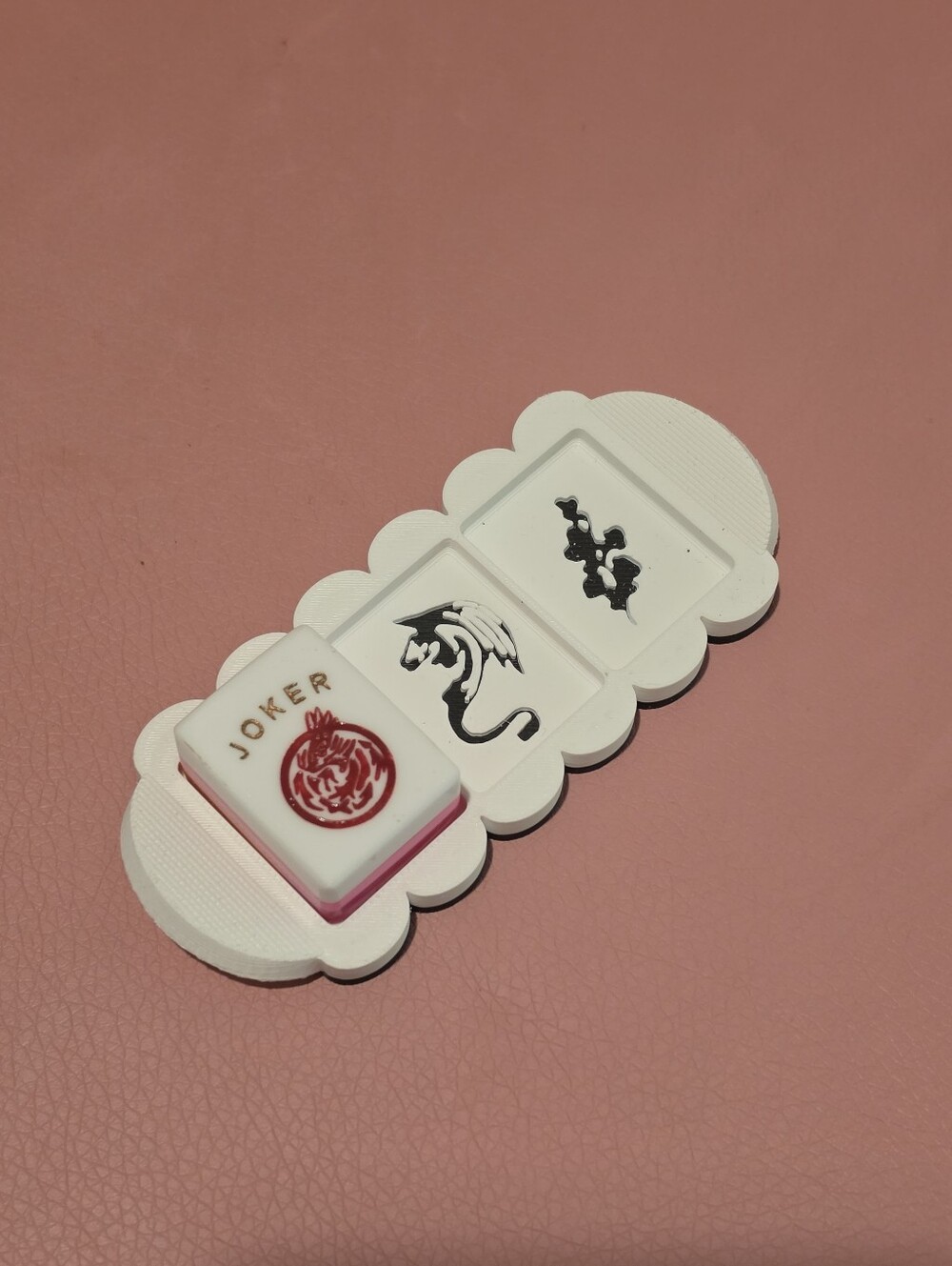 Mahjong Passing Tray Black & White Fits American Tiles